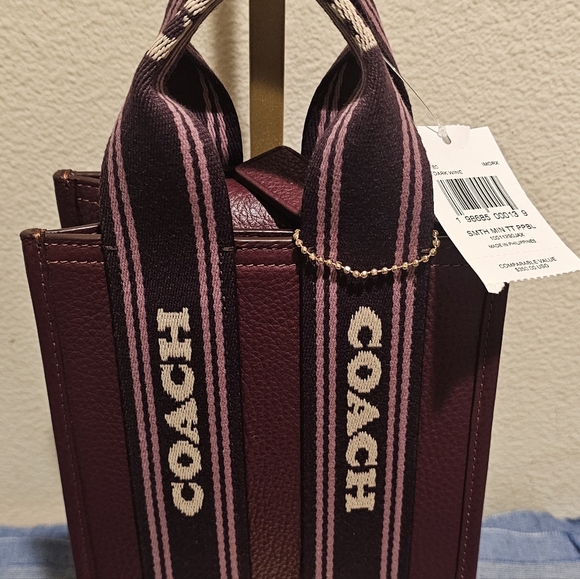 Coach Smith Mini Tote In Wine - Picture 4 of 10